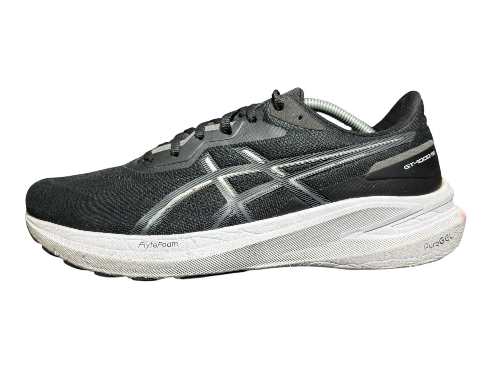 ASICS Men's Running Shoes GT-1000 13 1011B858-003 Black/White Size 11.5