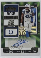2023 Panini Contenders Rookie Opening Kickoff Ticket Jaylon Jones #243 Auto 2o0