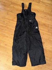Boys Black Waterproof Snow Pants Bibs Size 4 Zeroxposur Girls XS