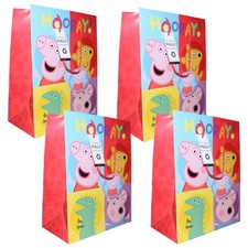 Peppa Pig Bolsas de Regalo con Etiqueta 33cm x 25.5cm Pack de 4
