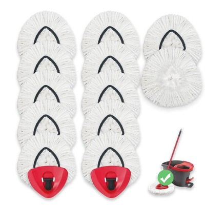 12 Pack Mop Heads Replacements for O-Cedar, with O Ceda EasyWring Spin Mop Re...