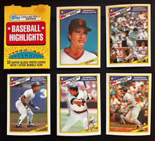 1987 Topps Baseball Highlights 33 Complete Card Set