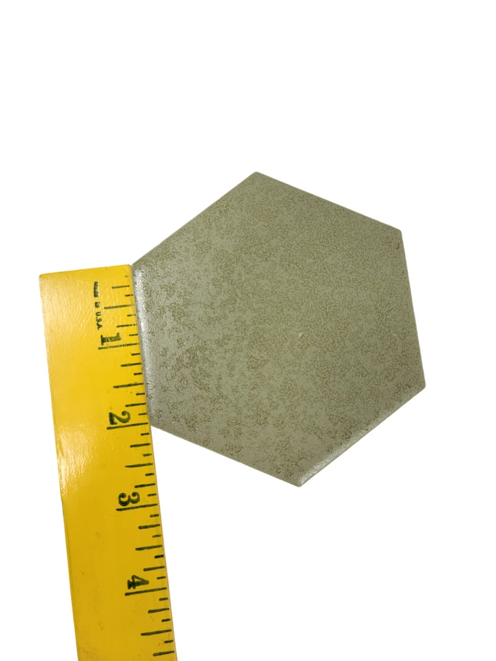 Azulejo hexagonal de cerámica verde aguacate Florida metro cristalino color clásico 125 Foto 4 de 4