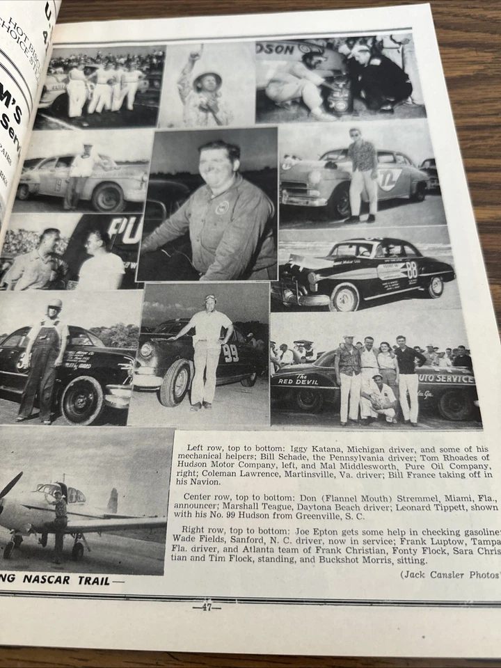 Anuario Nascar 1952 Stock Car programa de carreras de autos excelente forma Foto 4 de 4