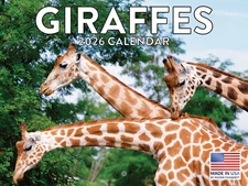 Giraffe Calendar 2026 Monthly Wall Calender 12 Month