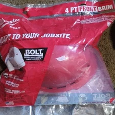 Milwaukee 48-73-1108 BOLT Red Front Brim Hard Hat w/4pt Ratcheting Suspension