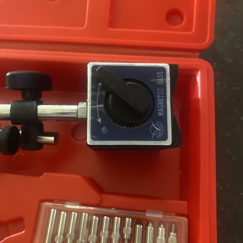 Indicador de dial con base magnética 0-1,0" medidor de probador 0,001" kit de prueba de precisión Foto 4 de 4