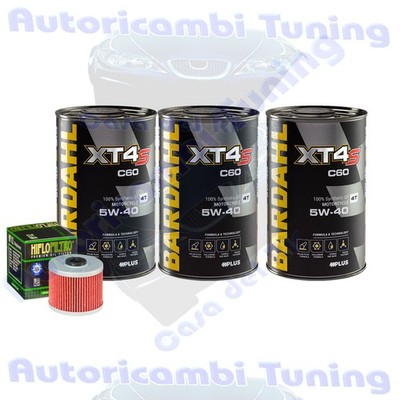 Set Service Bardahl Öl XT4S 5W40 für Honda XL 250 RC Rd Prolink� 1982>1983