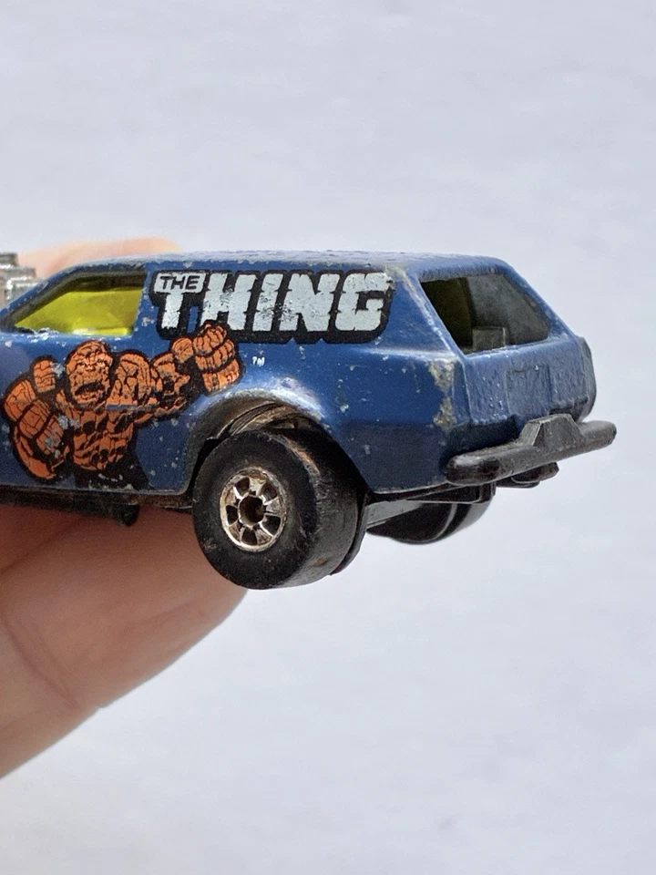 Hot Wheels Heroes 1978 The Thing Poison Pinto Hong Kong Marvel Blackwalls Blue - Image 2 of 4