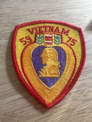 VIET NAM WAR PURPLE HEART EMBROIDERED PATCH - NEW