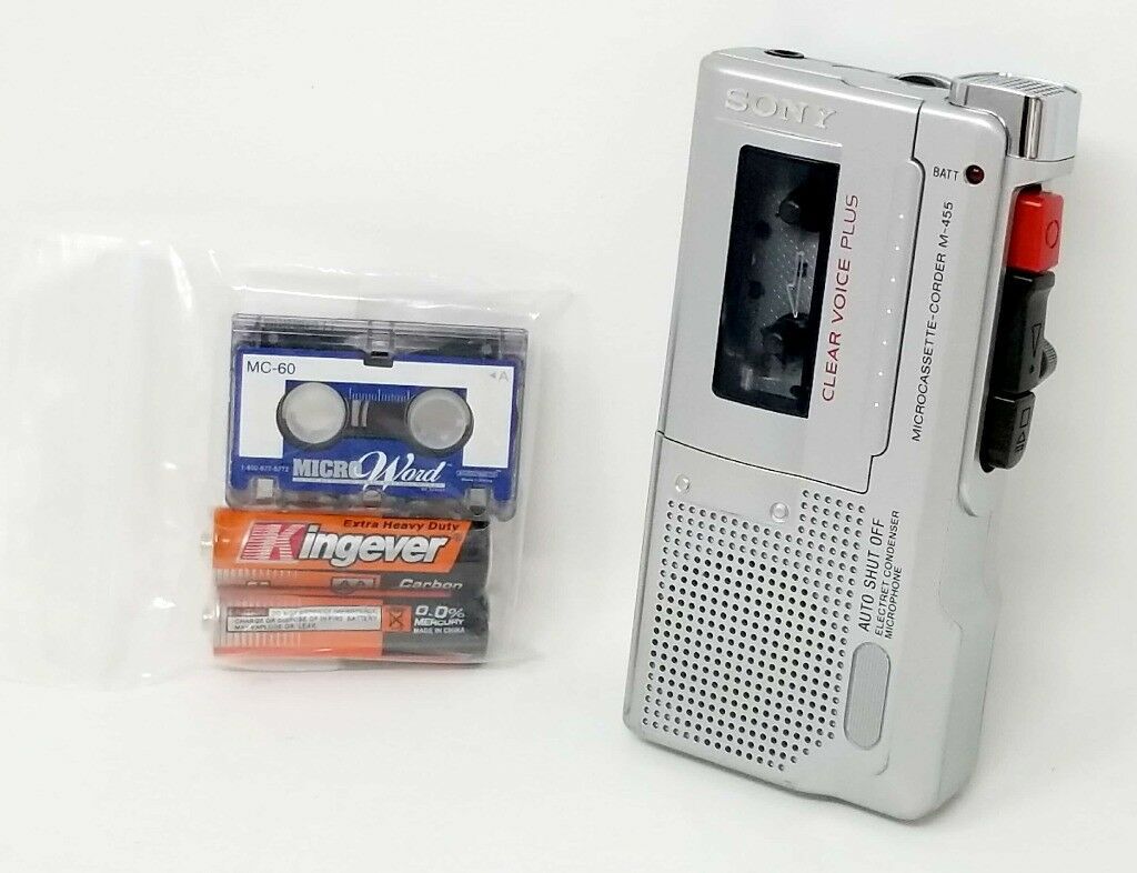 Sony+Clear+Voice+M455+MicroCassette+Corder+Handheld+Recorder+Tested