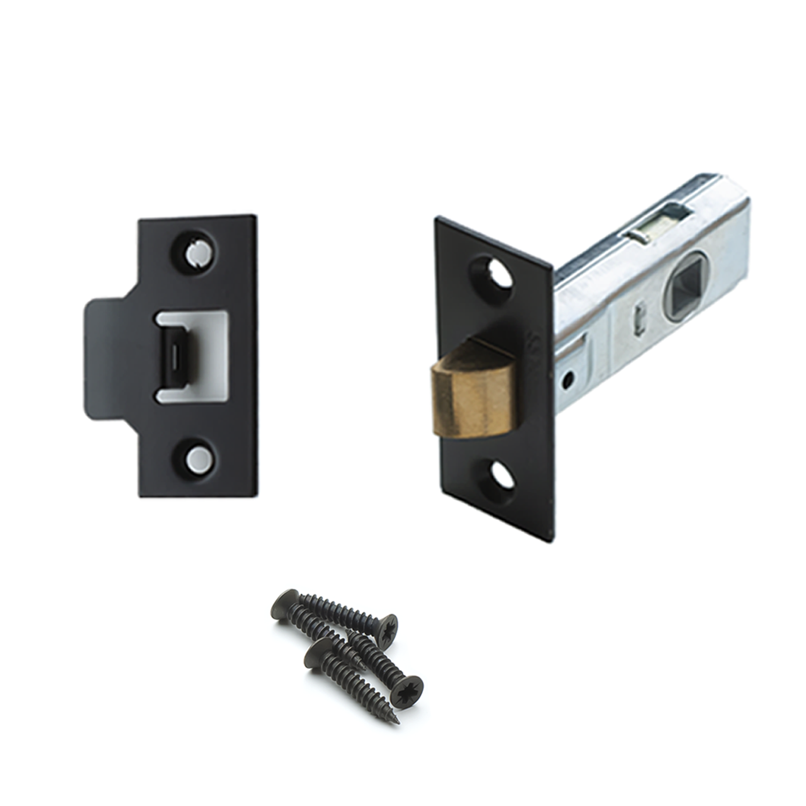 Matt Black Internal Door Lever Handle Pack Latch Sash Bathroom Lock Set
