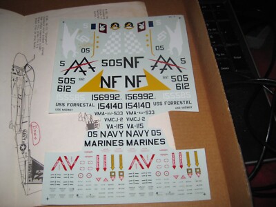 A-6 Intruders #3 decal sheet by Microscale in 1/72 scale - Partial