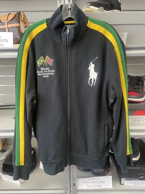 Polo Ralph Lauren Jacket Mens large Black Brazil Big Pony Polo Ralph Lauren Jacket Mens large Black Brazil Big Pony