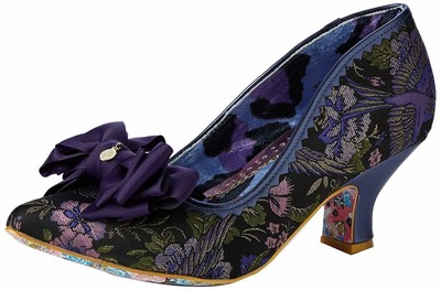 purple court shoes mid heel