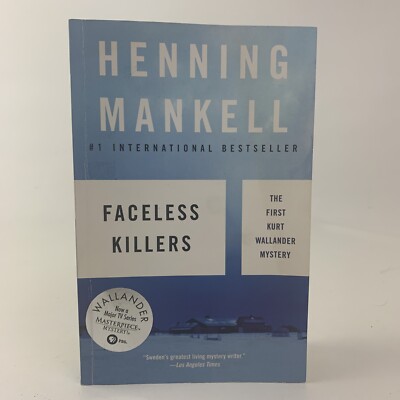 Faceless Killers  Signed Paperback Book The First Kurt Wallander Mystery By He..