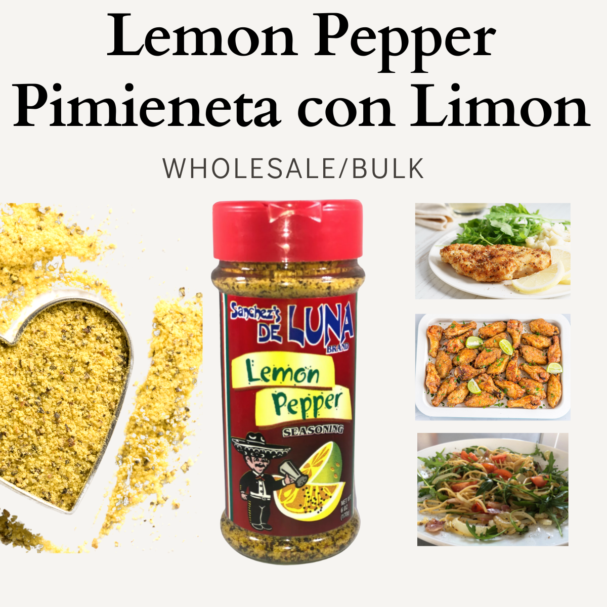 Lemon Pepper Seasoning oz Pimieneta con Limon Deluna