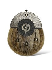 Men's Scottish Antique Stag head Sporran 3 Tassels Kilt Sporran With Chain Belt