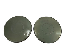 2 Vintage Empty Film Can Canister Reel Storage Movie Prop 12.5" Theater Decor