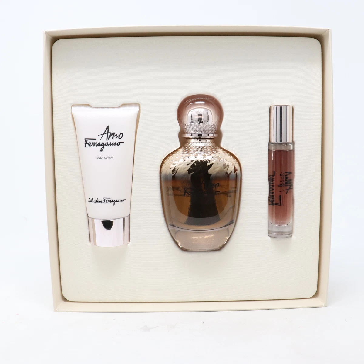 Ferragamo Eau Ferragamo Amo Set / eBay | Box With 3-Pcs De New Parfum Salvatore