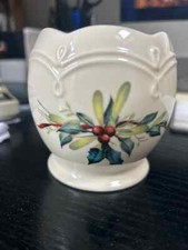 LENOX Winter Greetings 3.25” Votive Holder Holiday Christmas Winter w/tea light