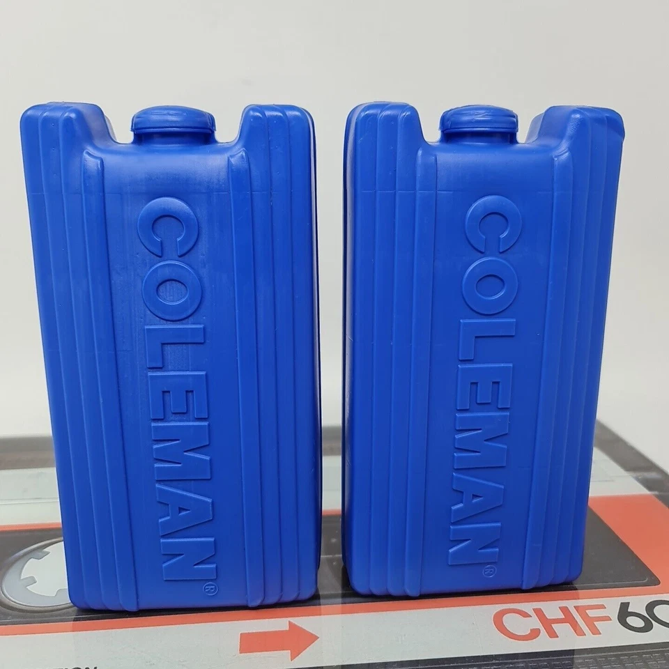 Vintage Coleman Pacotes de Gelo Recongeláveis Refrigerador Caixa Camper Vans Alimentos - Imagem 2 de 4