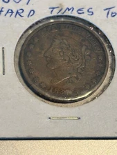 1887 HARD TIME TOKEN Liberty - N YORK 14TH WARD 12 Stars, XXF-AU