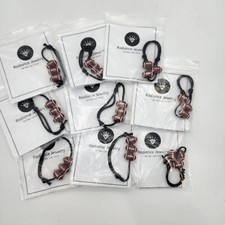 Wholesale Lot Of 9 Football Charm Bracelets Sports Fan Wristband Bulk Adjustable