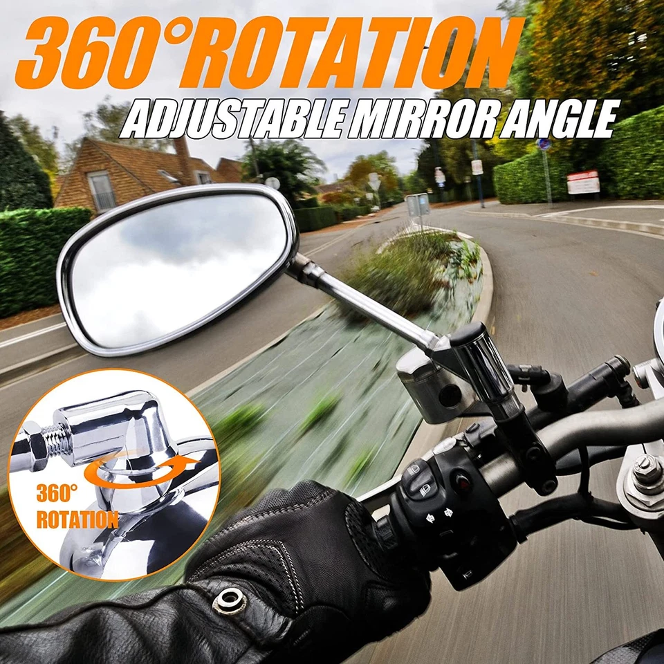 Заднее зеркало для мотоцикла Yamaha Road Star XV 1600 1700 Midnight Silverado 10 мм - Изображение 2 из 4