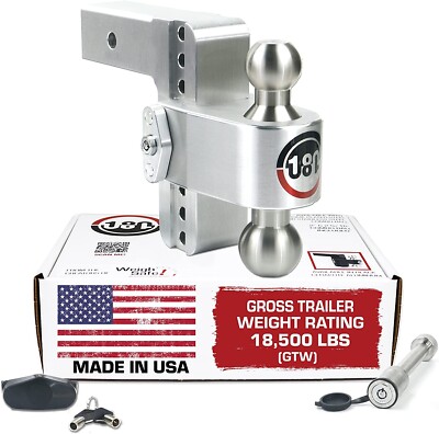 WeighSafe 180HITCH LTB6-2.5-KA 6'' Drop Hitch 2.5'' Receiver 18500LBS+Receiver Pin