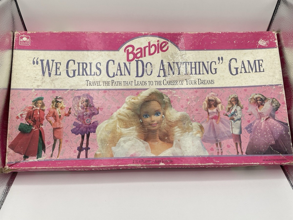 Barbie 1991 “We Girls Can Do Anything Game” Board Game 2-4 Players