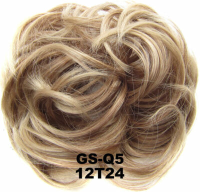 Large Curly Updo Messy Curly Bun Chignon no Clip in Hair Piece Extensions THICK