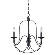 NEW!!  MANOR BROOK Rivy West 3-Light Oil Rubbed Bronze Chandelier 