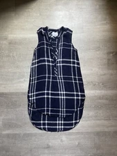Rails Jules Sleeveless Plaid Linen Rayon Hi-low Dress Size XS