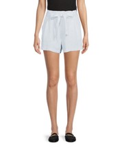 Time and Tru Woman's Sunwash High Rise Pull On Belted Shorts - Size: XL 16-18 