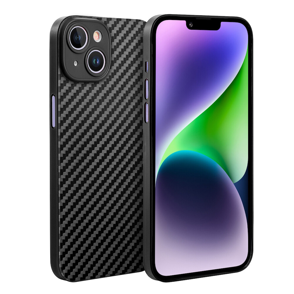 Doupi Custodia Ultra Sottile Per IPhone 11 (6,1'') – Effetto Fibra Di Carbonio – Rigida, Opaca, Compatibile Ricarica Wireless (Nero) - 4
