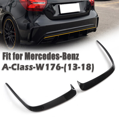 Heckstoßstange Splitter Canard Flossen Flaps für Benz W176 A200 A45 AMG 2013-18