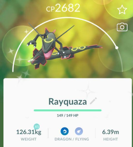 Pokémon Go shiny Rayquaza ~ WEATHER BOOSTED~ reliable service ~