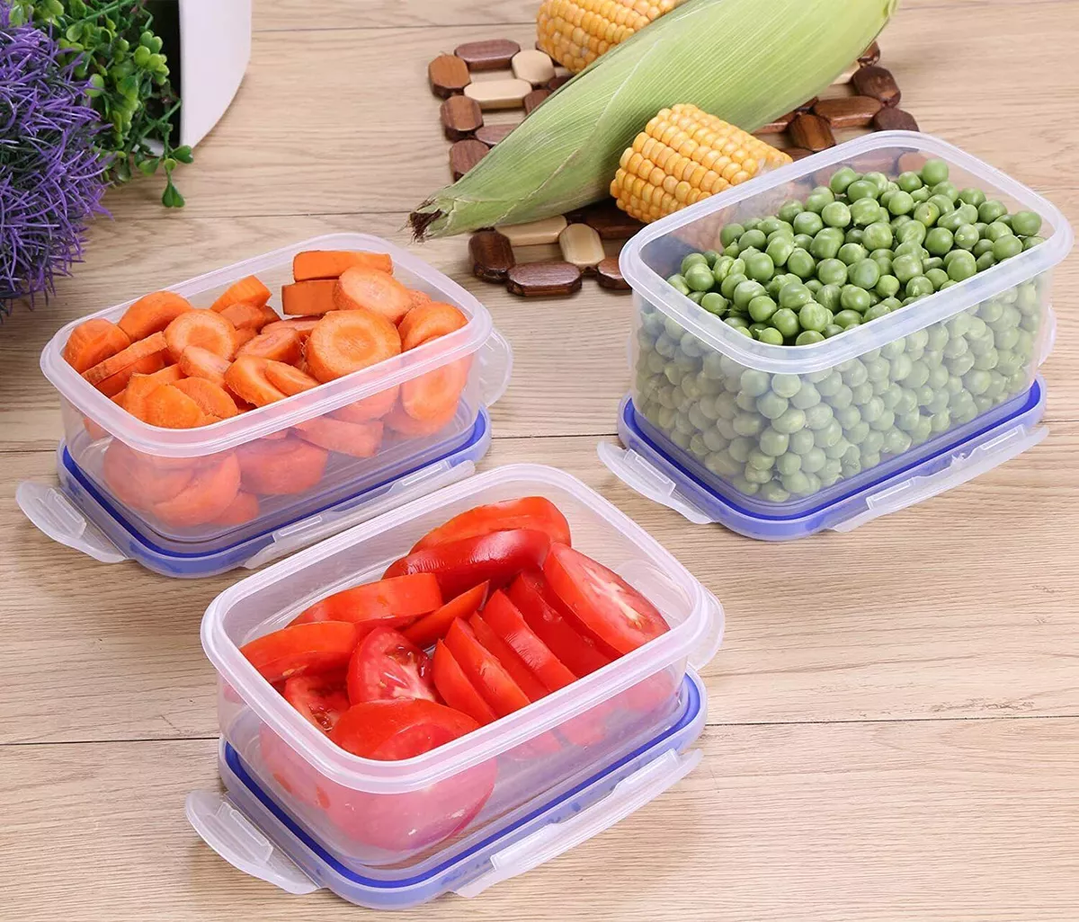 Large 4 Pack Food Storage Containers Set With Airtight Lids BPA Free & 100%  Leak Proof Dry Food Storage Container Set For Cereal, Flour, Sugar, Coffee,  Rice, Nuts, Snacks, Pet Food 