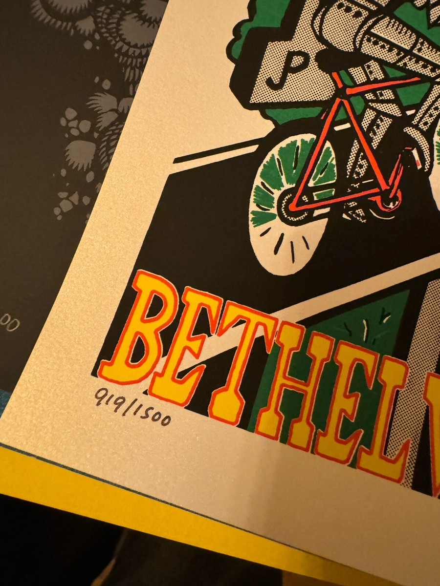 Phish Poster Bethel NY Print Pollock mint LE 919/1500 - Show
