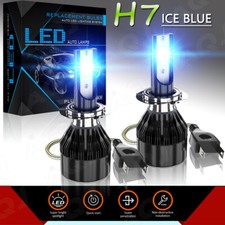 2x H7 Led Headlight Bulb Kit High Low Beam Super Bright 8000k Ice Blue 8000lm 2x H7 Led Headlight Bulb Kit High Low Beam Super Bright 8000k Ice Blue 8000lm