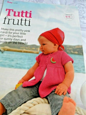 watermelon baby cardigan