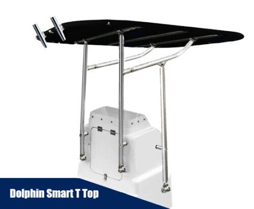 Dolphin Smart Heavy Duty Boat T Top Height Adjustable Fishing T Top Anodized