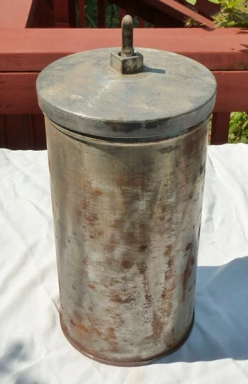 Vintage 6 Qt Canister, Dasher, & Lid by White Mountain Hand Crank 6-38ALU3