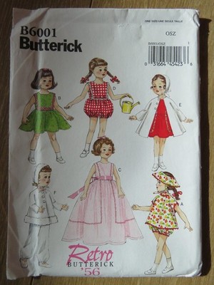 Butterick B6001 Schnittmuster Spielzeug Puppen 18 Zoll Kleid Hose Kleid Hut Mantel