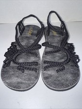 Plaka Handwoven Flat Sandals for Women Black PEACOCK Bo-Ho Style Size 10 NEW