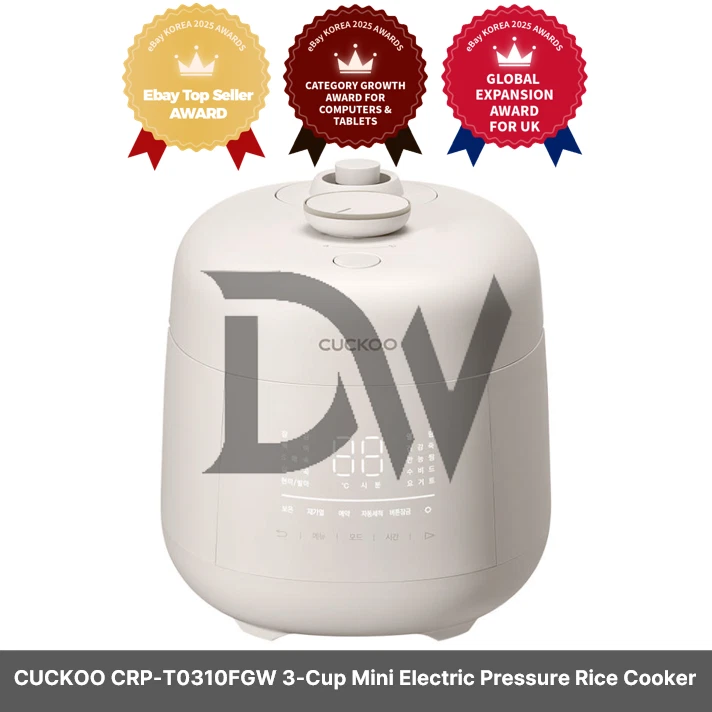 CUCKOO CRP-T0310FGW 3-Cup Mini Electric Pressure Rice Cooker / 220V / EU PLUG
Opens in a new window