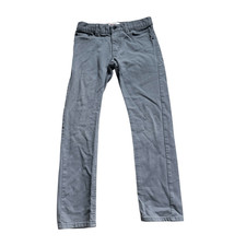 Youth Boys Levis 513 Slim Straight Gray Ribbed Corduroy Jeans - Sz 12 Regular