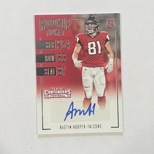 2016 Panini Contenders #218 Austin Hooper Rookie Auto Falcons Card. rookie card picture