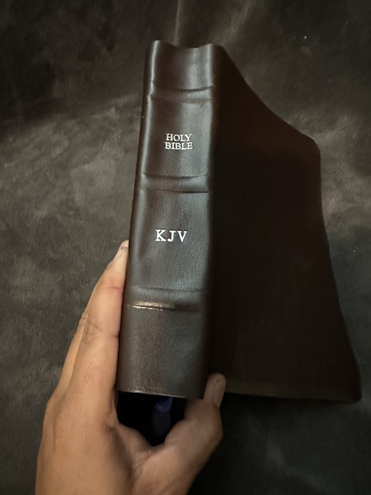 kjv giant print reference bible King James Genuine Leather Thru The ...